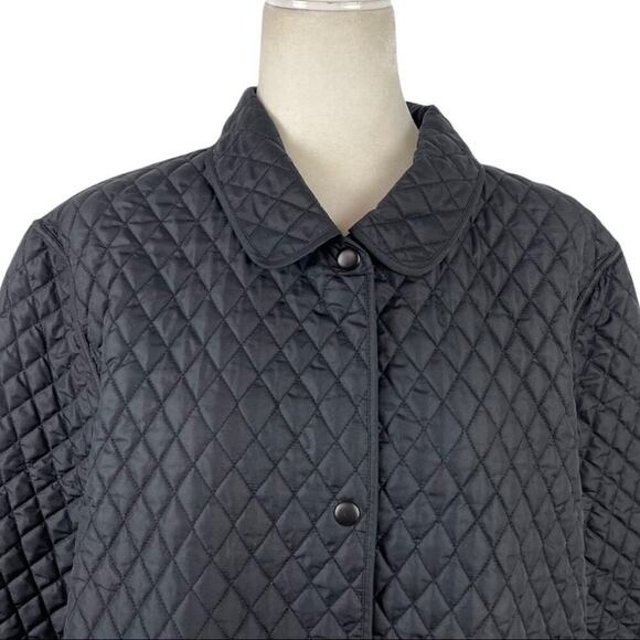 Mulberry Street Women's Size XL Black Quilted Long Jacket - Picture 3 of 15